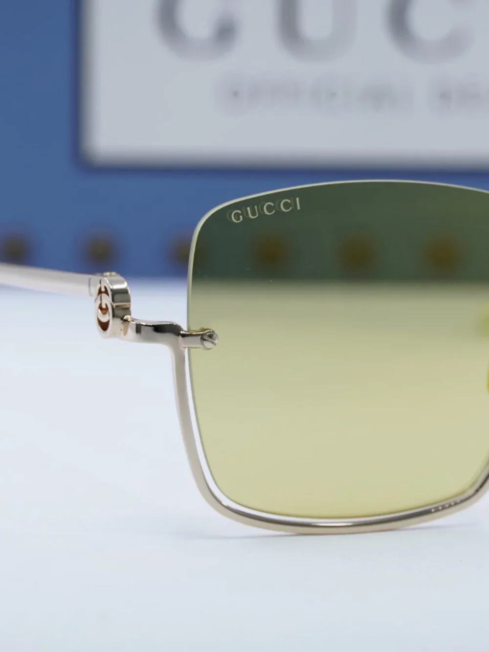 Gucci GG1279S 006 Square Sunglasses - Gold / Yellow Gold Mirror